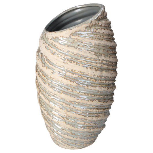 Vază argintie spirală