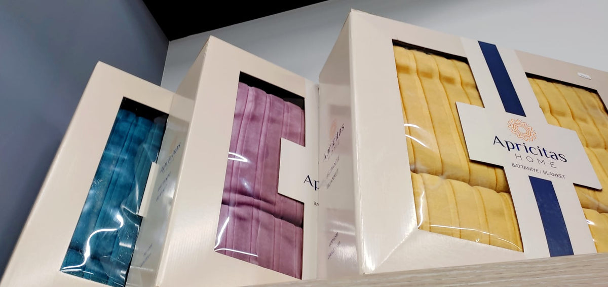 Pături Premium pentru Pat Dublu Apricitas HOME – Colecția de Lux în Cutie Cadou