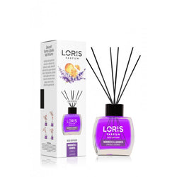 Parfum de camera Loris, 120 ml, cu betisoare din fibra, aroma citrice si lavanda