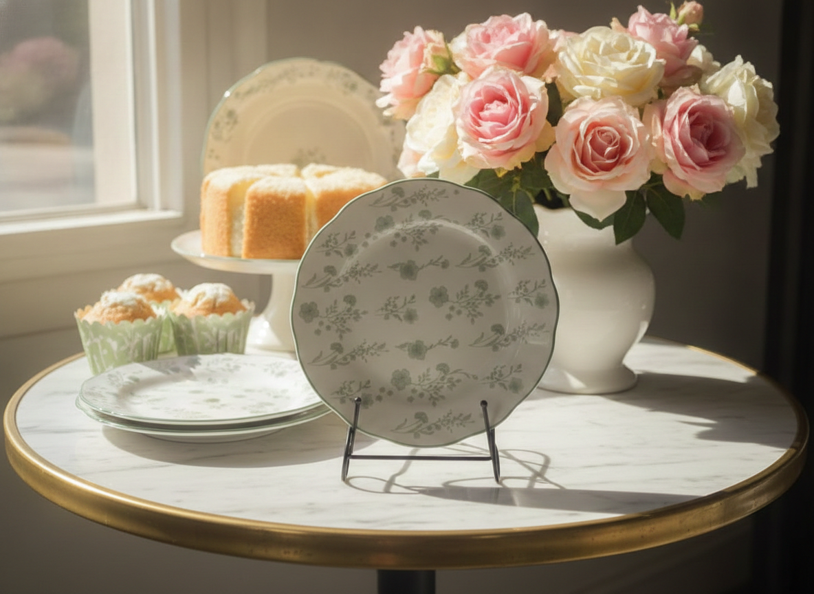 Serviciu de Masă Premium 18 piese , Model Floral – Eleganță pentru 6 Persoane